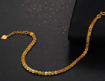 18k gold phoenix-tail bracelets for women yellow gold / rose gold bracelet