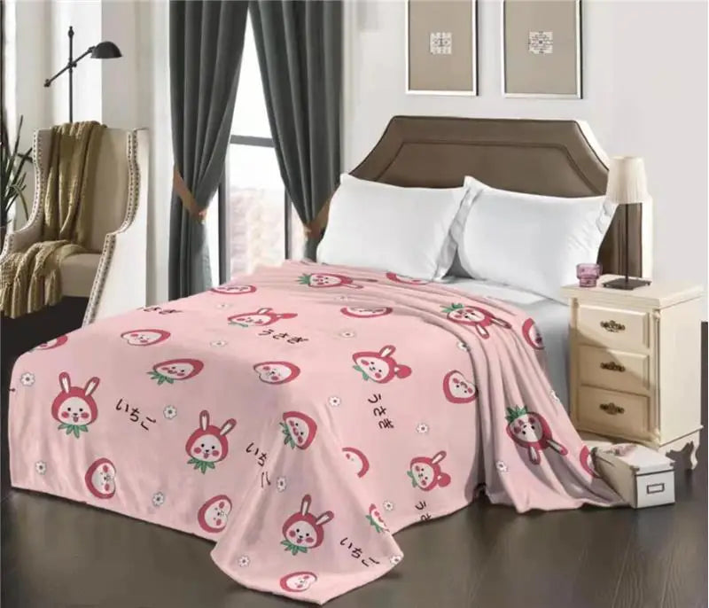 Thickened Velvet Blanket Children Single Double Person Fleece Coral Velvet Blanket Retail Coral Fleece Blanket Velvet Throw B...