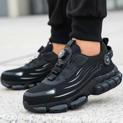 Steel Toe Shoes for Men Indestructible Work Boots Lightweight Safety Shoes Walking Anti-smash Anti-puncture Protective Sneakers