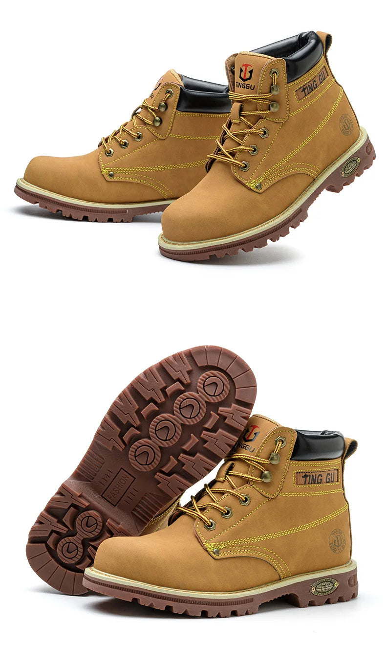 Four Season Labor Protection Shoes Anti Smashing Anti Piercing Steel ToeCap Anti Slip SafetyShoesWear-resistant Protective Shoes
