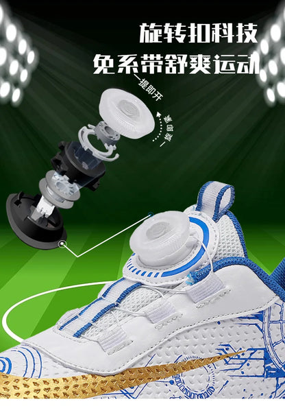 30-40# Personality Stylish And Comfortable Boys Girls Training Game Sneakers Indoor Outdoor Lawn Youth Student Soccer Shoes