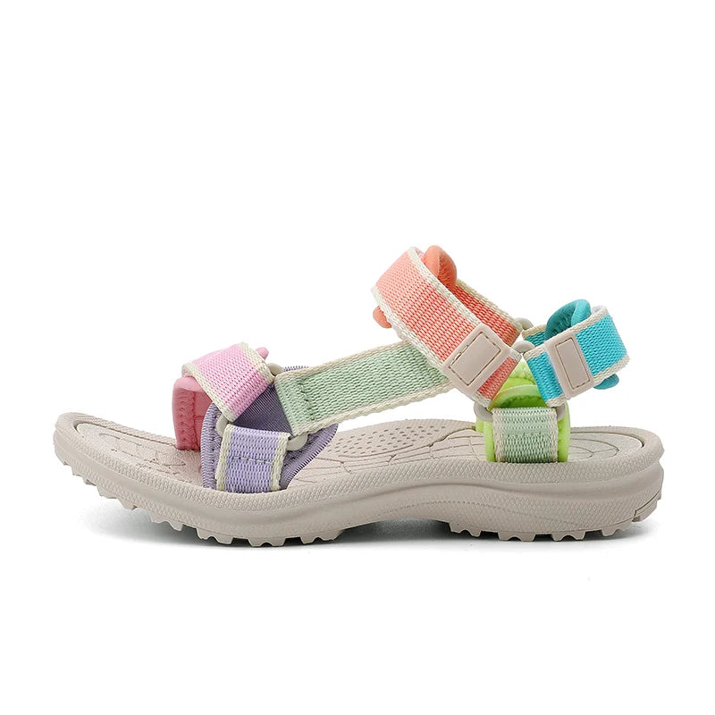 Children's Sandals Summer Boys Breathable Light Non-slip Kids Outdoor Beach Shoes Fashion Girls Open Toed Leisure Flat Sandals