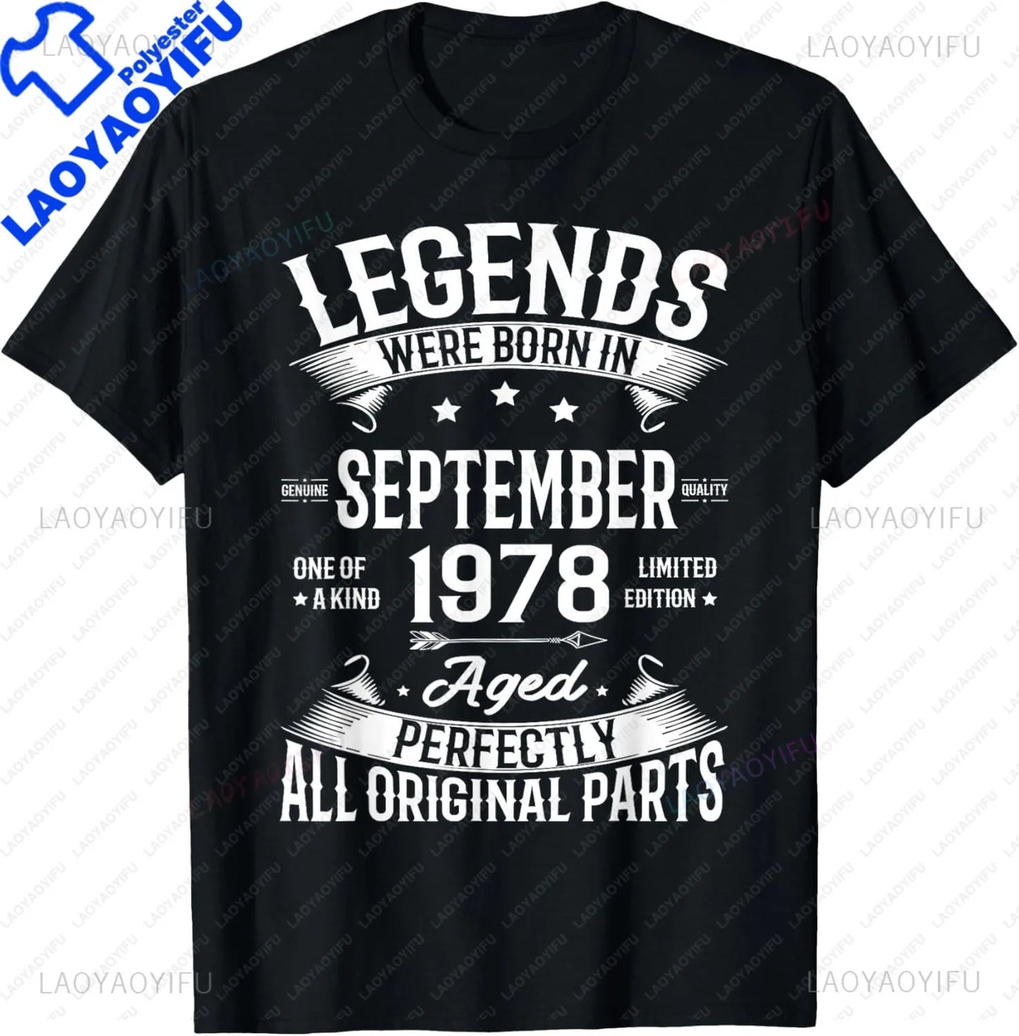 Vintage 1978 Limited Edition Birthday 1978 Men Women Vintage T-Shirt Casual Streetwear Short Sleeve Printed T-shirt
