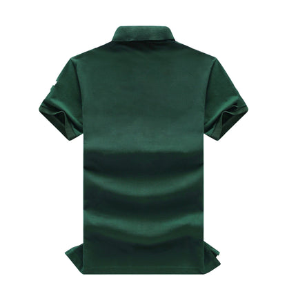 Men's High-Quality Cotton Polo Shirt ITALY GREEN cotton Embroidered "MILAN" Symbol leisure sport New Year's Gift for Men