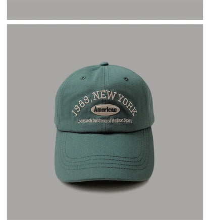 Retro Letter Embroidery Baseball Cap for Men and Women Curved Brim Hat Summer Outdoor Soft Top Caps Casual Snapback Sun Hats