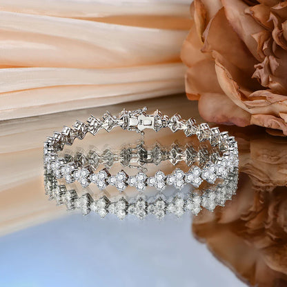 Luxurly Brilliant Cut 3.0mm Moissanite Diamond Bracelet for Women Men Real 925 Sterling Silver Anniversary Wedding Gift