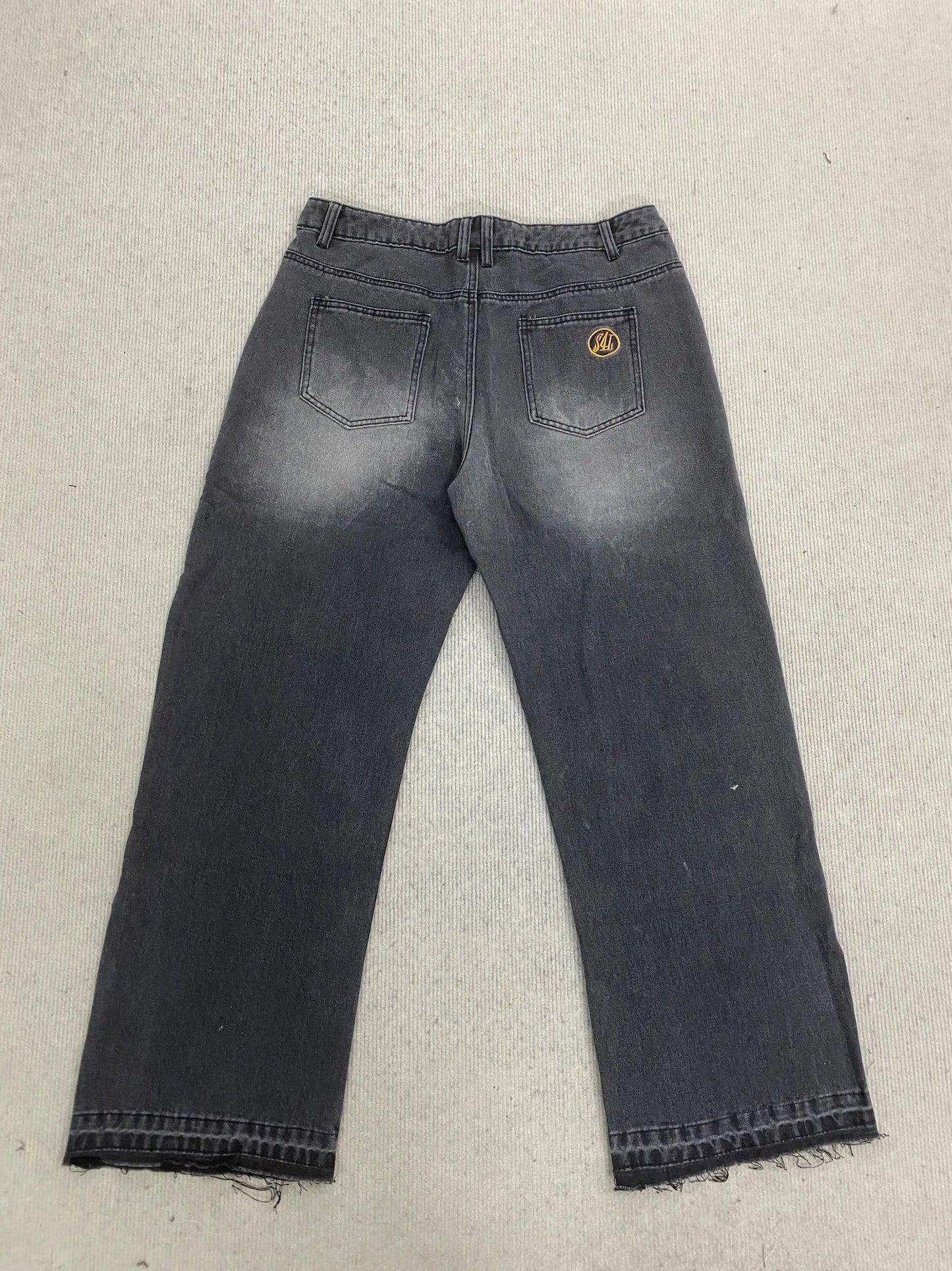 Calça jeans unissex estilo casual de rua, estilo ins, corte reto, lavagem envelhecida retrô, usada, novidade primavera 2026, street style americano.