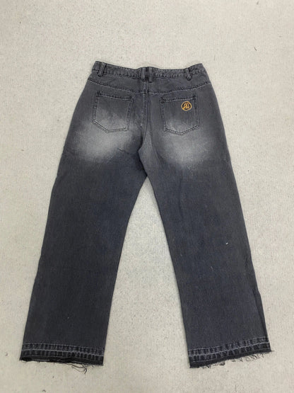 Calça jeans unissex estilo casual de rua, estilo ins, corte reto, lavagem envelhecida retrô, usada, novidade primavera 2026, street style americano.