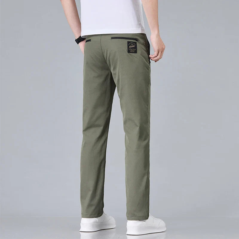 Fashion New in Men's Casual Pants Straight Slim Thin Korean Breathable Comfortable Brand Male Clothing Summer Trousers