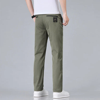 Fashion New in Men's Casual Pants Straight Slim Thin Korean Breathable Comfortable Brand Male Clothing Summer Trousers