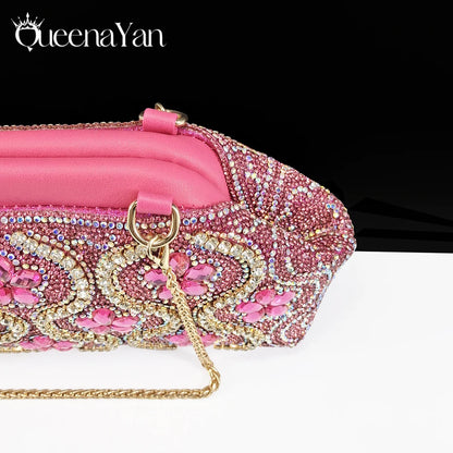 Popularity Open Toe Luxury Fashion Women High Heels Shoes and Bags Set With Rhinestone for Wedding Party Elegant