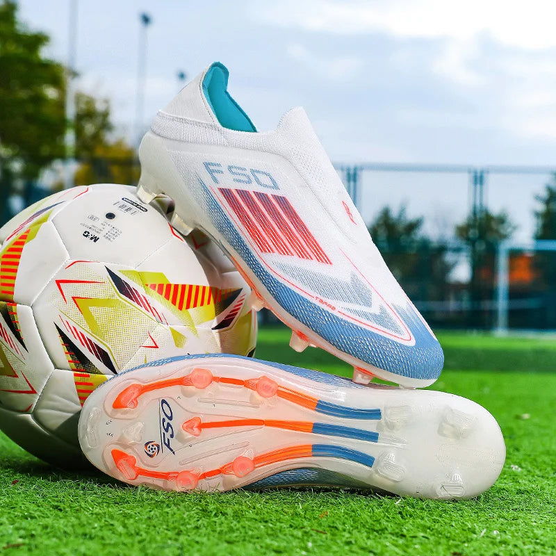 Men Soccer Shoes Training TF Match Futsal Ultralight Breathable Long Spikes Football Boots Indoor Sneakers Cleats Drop Shipping