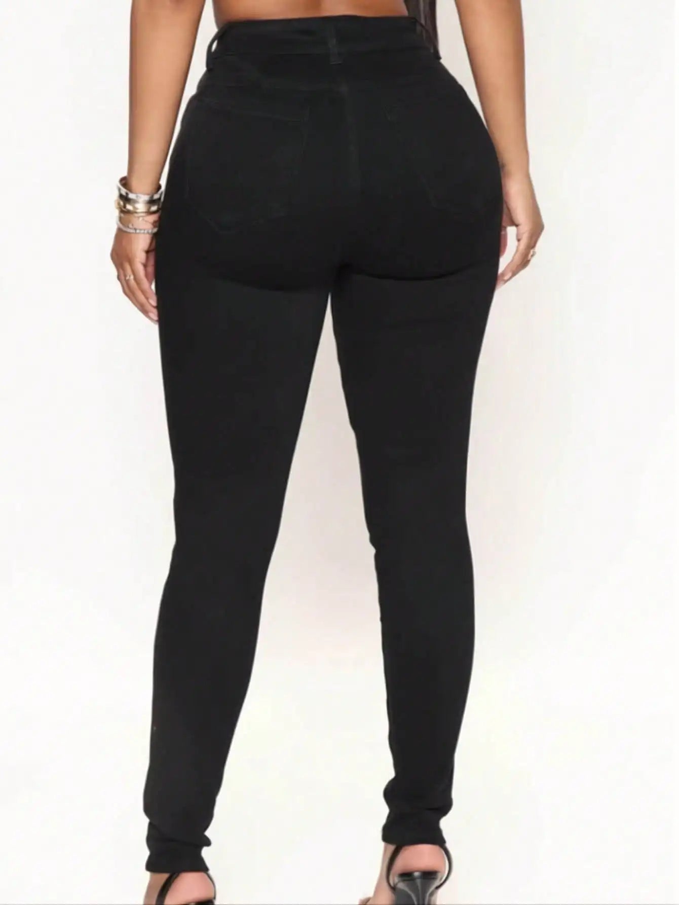 Mid Waist High Stretchy Jeans Women Spring Summer Casual Bottoms
