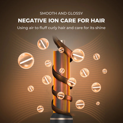 5 in 1 Blow Dryer Brush, Hair Dryer Brush Air Curler Air Curling Wrap Styler, Hot Air Brush Negative Ion Curler