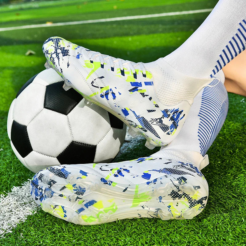 Double Star 2026 New High-Top Soccer Shoes, AG Long Studs, for Teens, Primary School Students, Adults & Kids, Professional Match