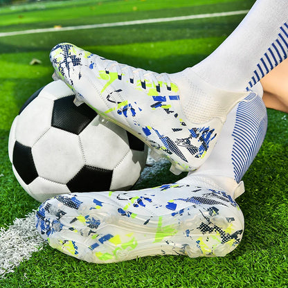 Double Star 2026 New High-Top Soccer Shoes, AG Long Studs, for Teens, Primary School Students, Adults & Kids, Professional Match