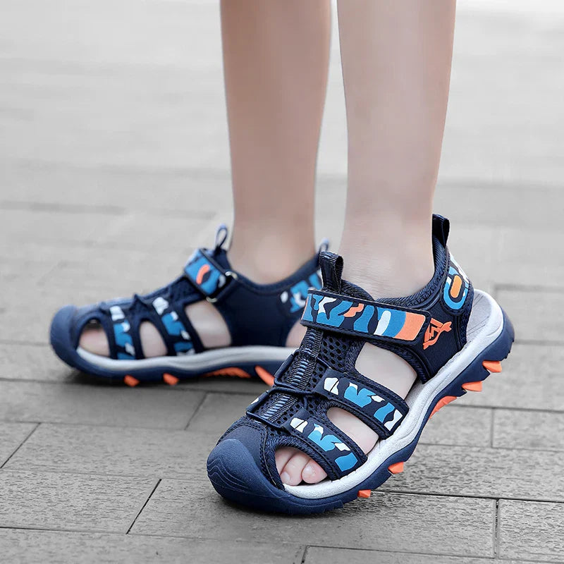 Children's Anti-Slip Summer Sandals for Boys Outdoor Anti-Collision Casual Walking Shoe Soft Bottom Breathable Kids Beach Sandal