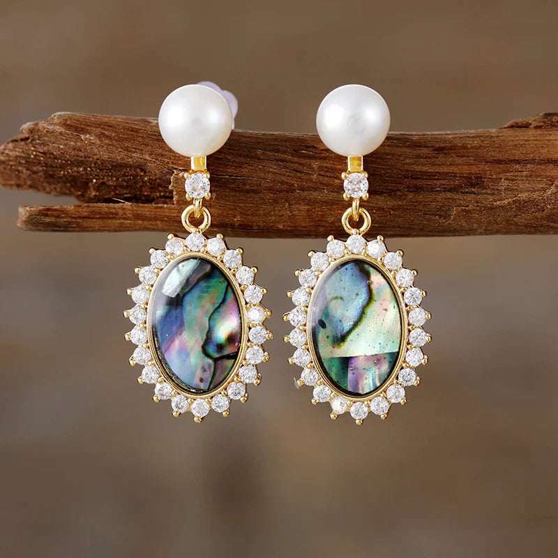 Luxury Freshwater Pearl Shell Stud Dangle Woman Wedding Holiday Earrings Designer Aesthetic Elegant Jewelry Gifts Bijoux