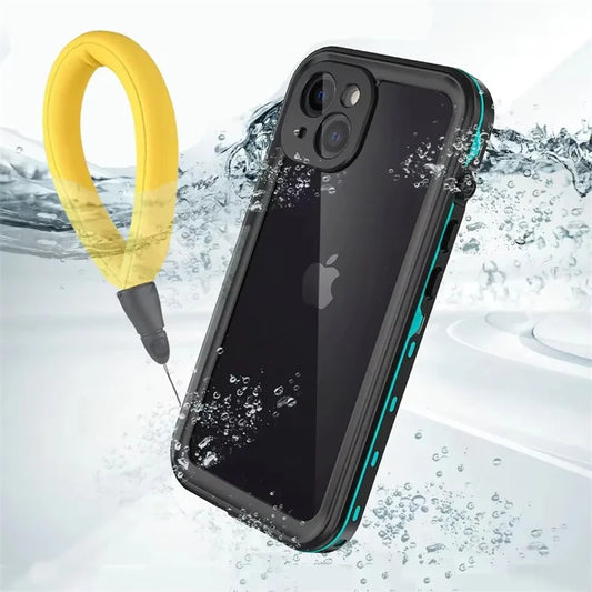 Full Sealed Clear For iPhone 12 13 14 15 16 17 Pro Max Waterproof Cases IP68 Diving 360 Protect Magsafe Shockproof Protect Cover