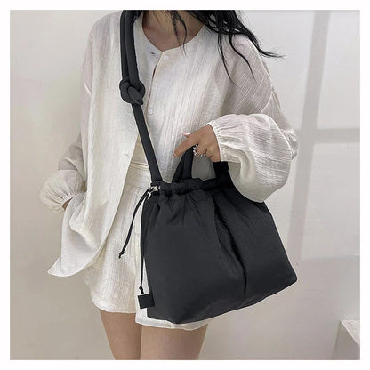 Women's Casual Single-shoulder Bag Large Capacity Nylon Backpack Women's Down Cotton Winter Tote Bag Portable Makeup Handbag
