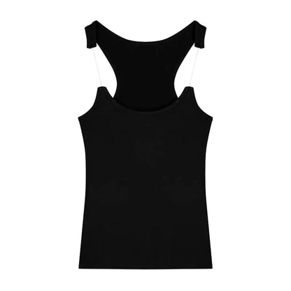 Women Ypro Ribbed Invisible Strap Tank Top Camis Tee