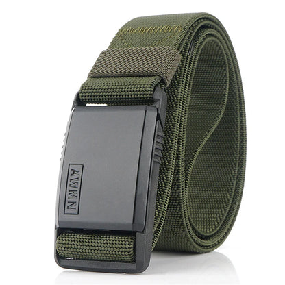 2026 New Fashion Nylon Belt  Magnetic Buckle Adjustable Belts For Men Elastic Belts High Quality Wear-resistant Training Belt