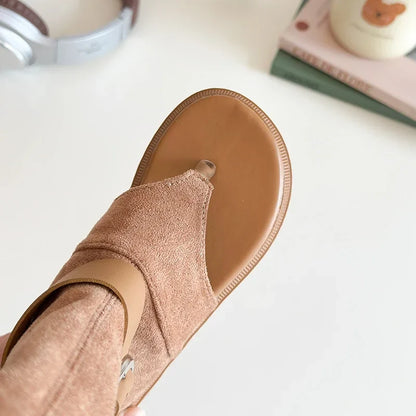 Children Casual Sandals for Girls 2025 Summer New Fashion Korean Style Soft Bottom Anti-slippery Versatile Trend Cool Flip Flops