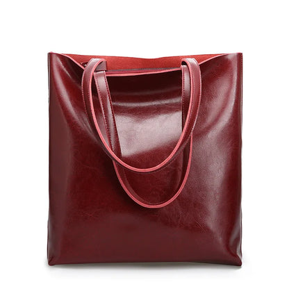 Women Genuine Leather Shoulder Bags Retro Fashion Designer Bag Large Capacity Female Versatile Tote Bag Portable Phone Bag Girl