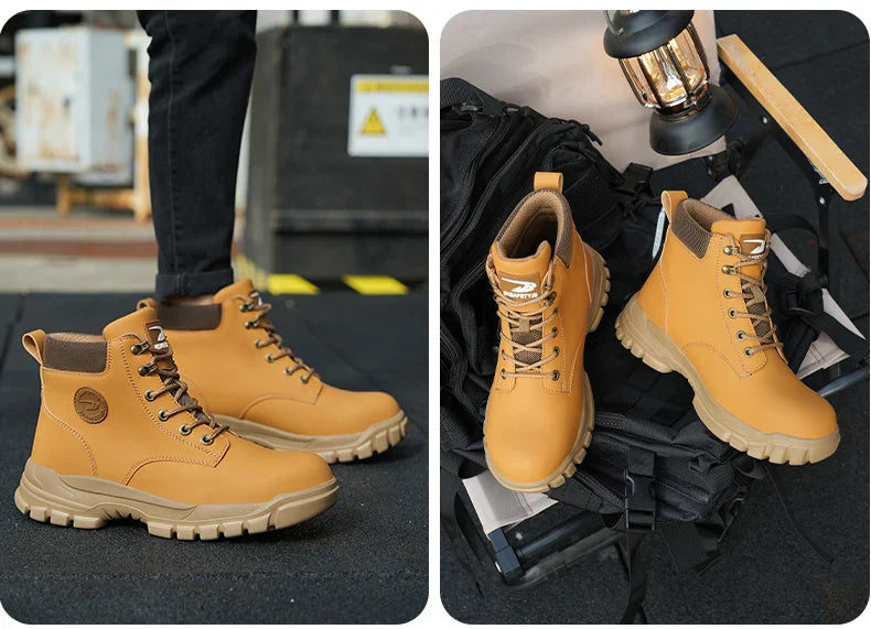 New Design Waterproof Safety Shoes Men Work Sneaker Steel Toe Shoes Puncture Proof  Safety Boots Male Lightweight Work Shoes