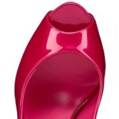Patent Leather Stiletto High Heels Hot Chick Platform Sandals Sexy Peep Toe Large Size Sexy Party Women's Shoes Sandalias Mujer