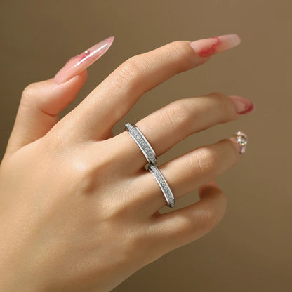 Hot Moissanite Rotating Rings for Women Men 925 Sterling Silver Fidget Anxiety Ring Versatile Daily Wear Simple Jewelry