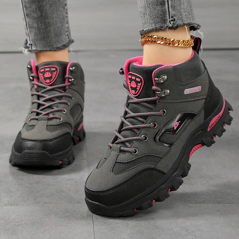 Women Boots Waterproof Outdoor Hiking Boots Women's Safety Work Shoes Walking Sneakers Non Slip Ankle Boots Botas De Mujeres New