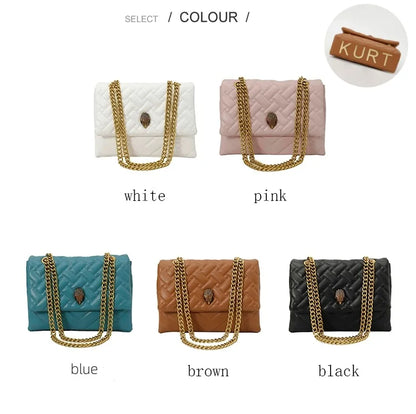 2026 New Chain Bag Textured Rhombus Embroidery Thread Single Bag Versatile Single Shoulder Crossbody Hot Selling Women's Bag