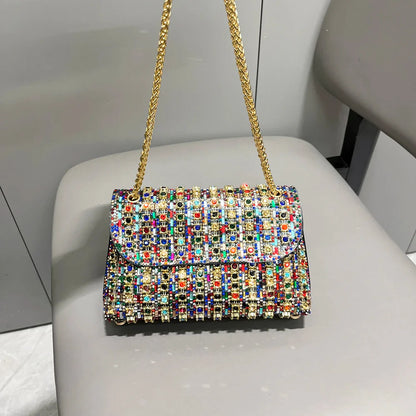 Rhinestones Evening clutch Bag Purses and handbag luxury Designer shoulder bag Shiny Crystal Clutch purse Woman's bag