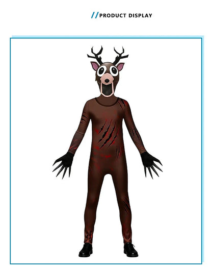 99 Nights In The Forest Deer Kids Cosplay Costume Animal Deer Owl Cosplay Jumpsuit  Halloween Party Costumes for adult childre