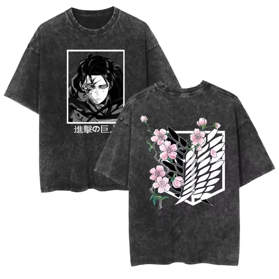 T-shirt Man Women Short Sleeve Tee Streetwear Oversized Anime Print Casual Tops Summer Y2k
