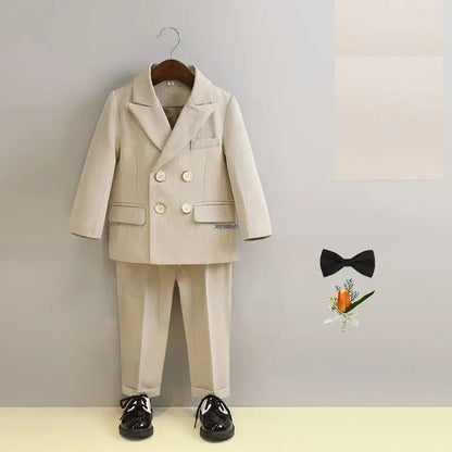 Flower Boys Photography Suit Baby Kids Formal Ceremony Costume Children Birthday Wedding Party Dress Performance Tuxedo Set