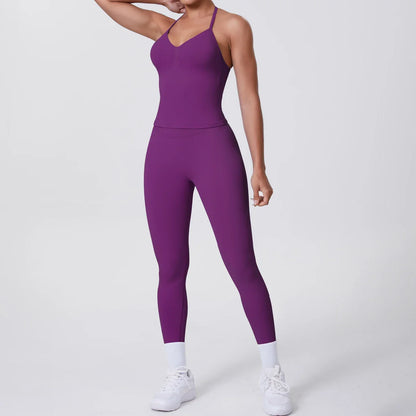2 Piece Yoga Clothes Women Tracksuit Athletic Wear Pilates Fitness Suit Gym Workout Push Up Clothes Sports Bra Leggings Suit