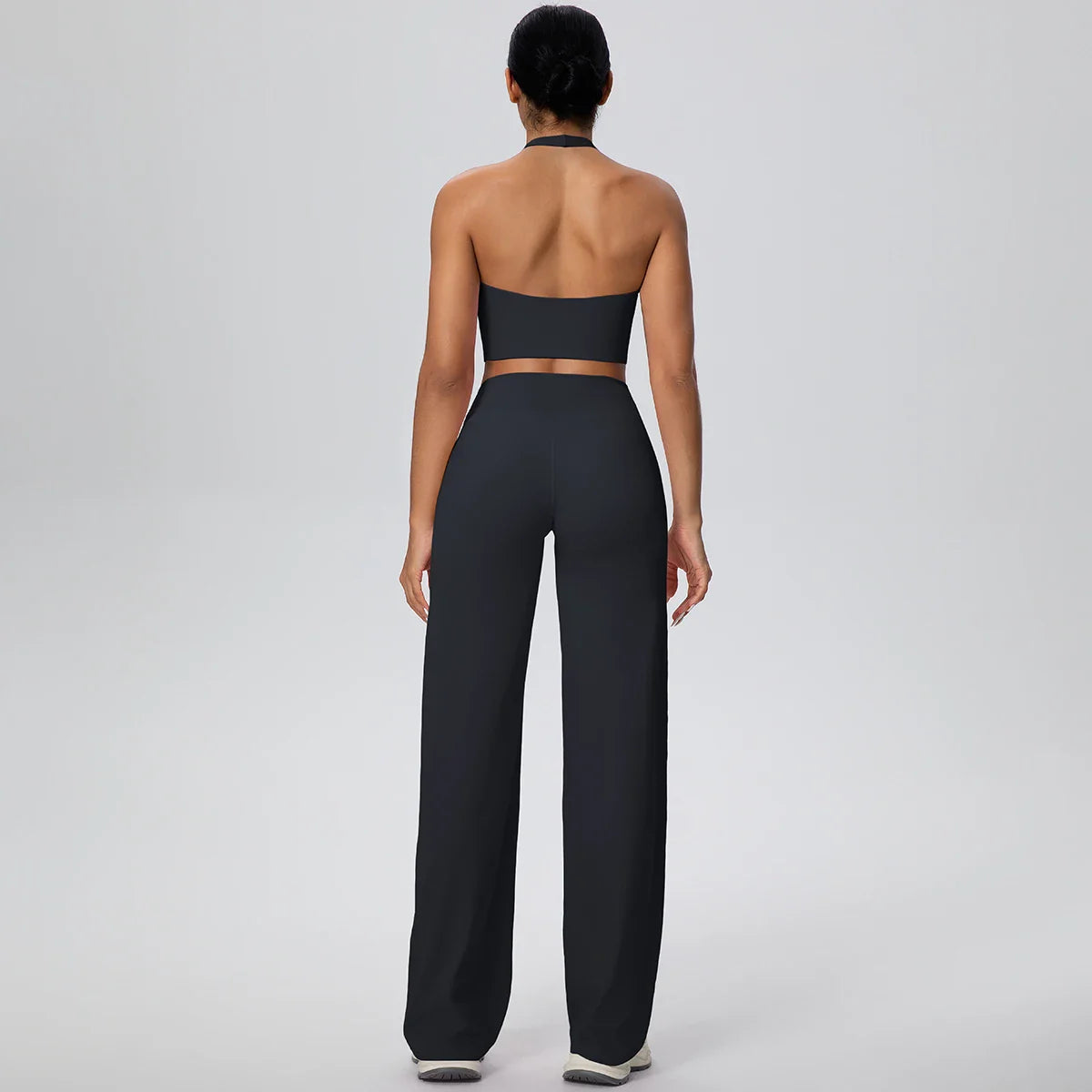 2Pieces Breathable Summer Workout Top Pants Yoga Set Yoga Underwear With Chest Pad Quick Drying Push Up Pencil Pants Yoga Set