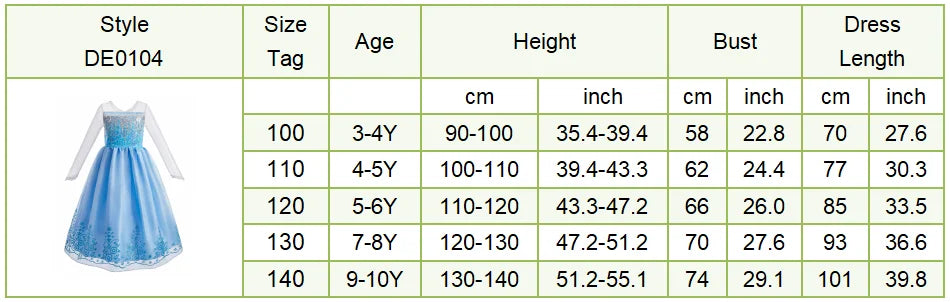 Children Princess Fancy Costume Elsa Party Carnival White Dress Up for Girl Christmas Birthday Cosplay Belle Snowflake Vestidoes