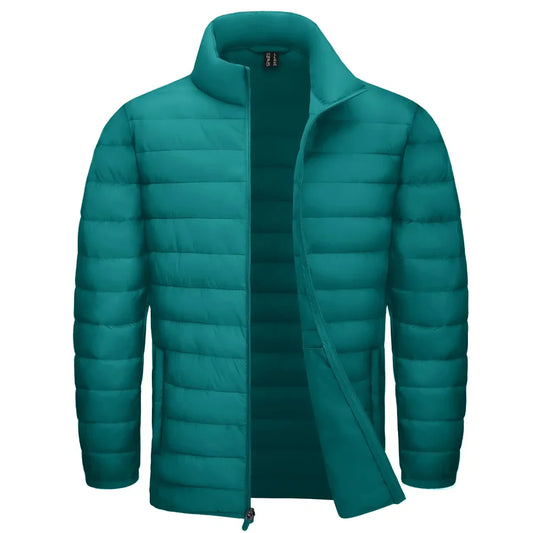Stand Collar Lightweight Puffer Jackets Mens Quilted Jacket Water Resistant Ripstop Down Insulated Windbreaker Coats