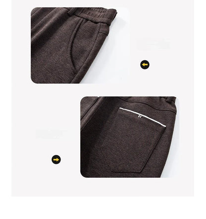 Men's Winter Velvet Casual Pants Thickened Warm Slim Fit Comfortable Solid Color Trousers Korean Fleece  Fashion Outdoor Jogging