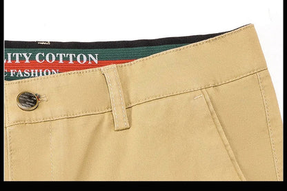 97% Cotton Classic Men's Casual Pants New Soft Cozy Elasticity Straight Business Trousers Fashion Branded Clothing Size 28-38