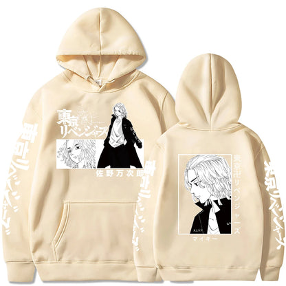 Tokyo Revengers Anime Sweatshirt Manjiro Sano Mickey Printed Hooded Men Women Street Hoodies Harajuku Streetwear Male Pullover
