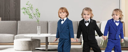 Baby Tuxedo Toddler Suit Infant Boy Easter Church Halloween Wedding Birthday Party Gift Ring Bearer Photography Outfit Set