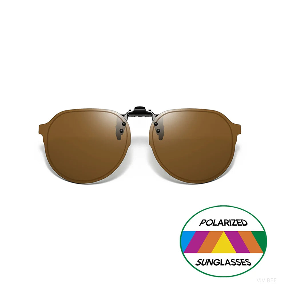 Flip Up Clip on Sunglasses Polarized Men Driving Women Fishing UV400 Night Vision Sun Glasses Clips Universal Goggles