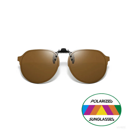 Flip Up Clip on Sunglasses Polarized Men Driving Women Fishing UV400 Night Vision Sun Glasses Clips Universal Goggles