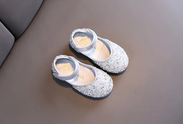 2026 Girls Princess Shoes Spring Children Bow Shoes Leather Shoe Kids Dance Shining Toddler Rhinestone Birthday Party Shoes