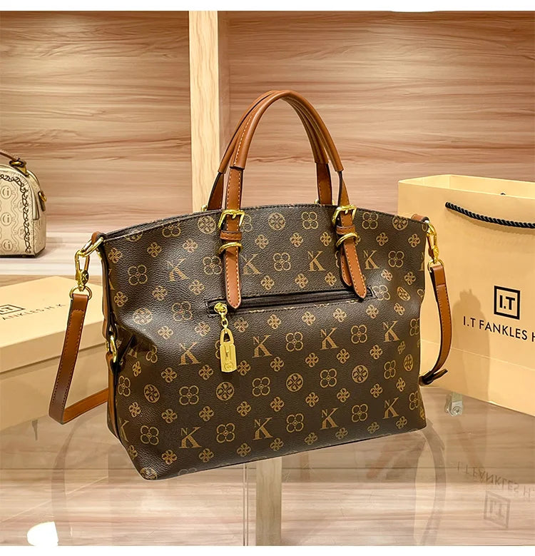 Ladies' light luxury handbag 2025 new high-end designer fashion retro handbag shoulder bag large capacity crossbody bag tote bag