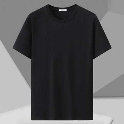 Men's Printed T-shirt Plus Size Black Tops 110-180kg 5XL 6XL 7XL 100% Cotton Loose Oversized Tees Big Size Men Clothing 티셔츠